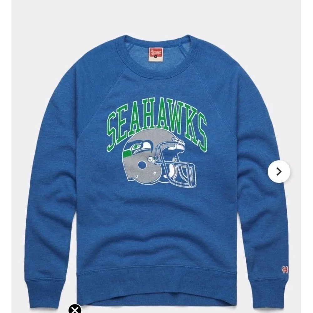 NFL  Seattle SeahawksSeattle Seahawks Helmet Retro‎ Crewneck